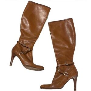 Ralph Lauren Purple Label Brown Heeled Boots